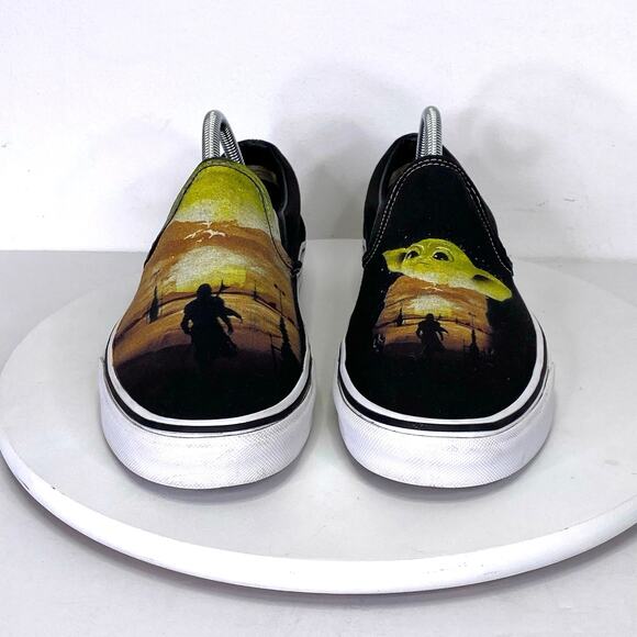 VANS Star Wars Mandalorian This Is The Way Shoes Mens 8.5 Grogu Mando Yoda - Picture 4 of 10